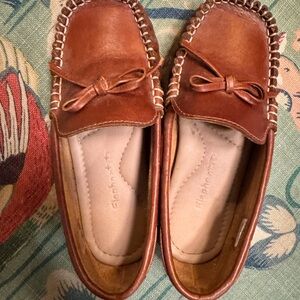 Elephantito Tan Leather Loafer with Bow